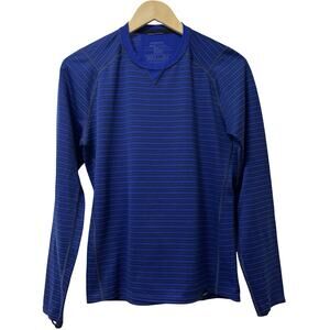 Patagonia Mens Capeline Polartech Baselayer Top Size S Navy Outdoor Hiking Layer